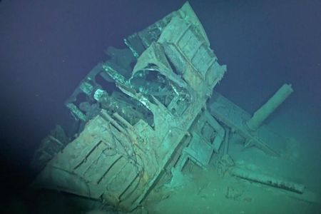 Researchers suspect the wreck is all that remains of the U.S.S. Johnston, a naval destroyer sunk during the Battle off Samar in October 1944.