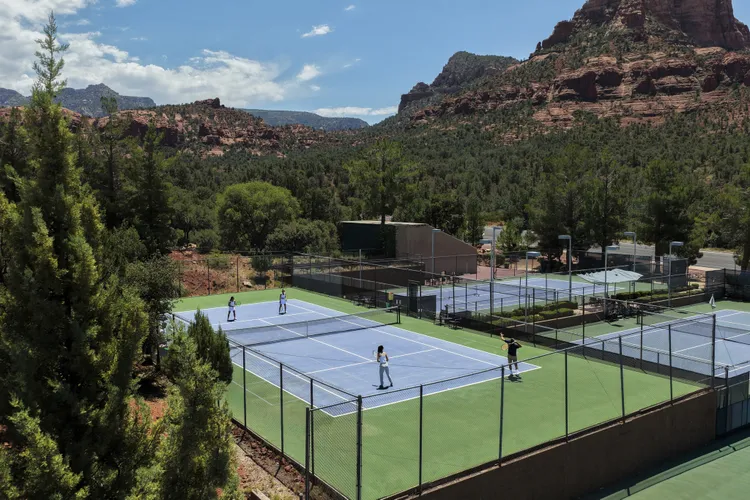 a tennis court in Sedona
