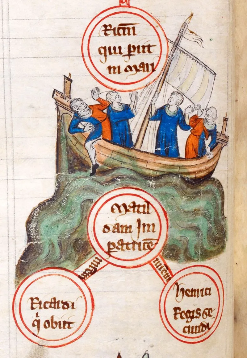 Depiction of the shipwreck that killed Henry I's only legitimate son, William, on November 25, 1120