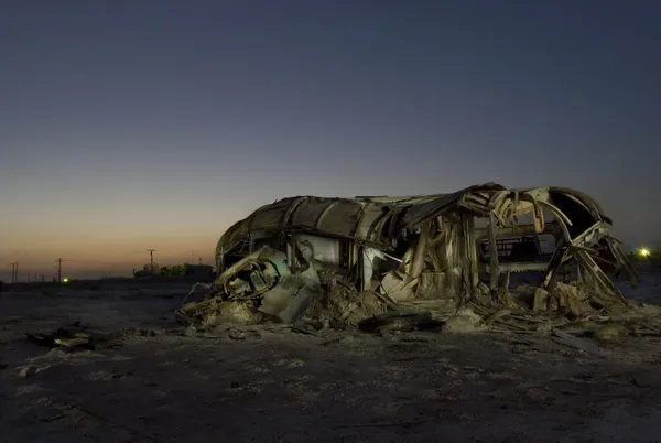 Decaying trailor, Bombay Beach, Salton Sea, California thumbnail