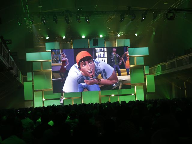 A view of &quot;The Sims 4&quot; during the EA press conference for the Electronic Entertainment Expo (E3) on June 9, 2014, in Los Angeles, California
