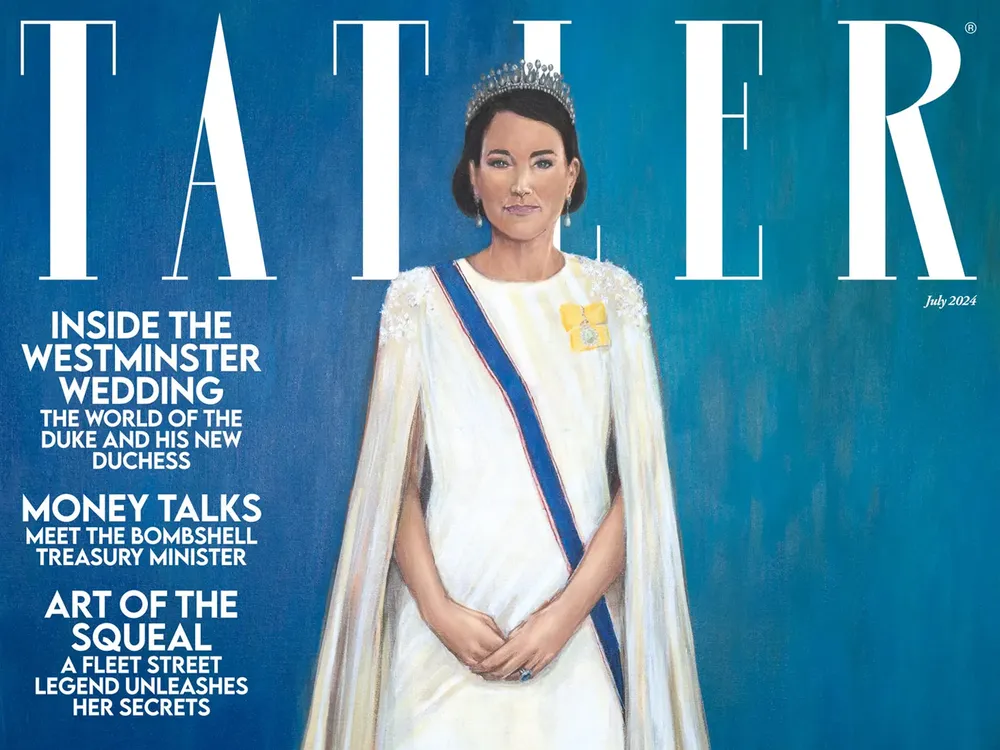 Portrait of Catherine, Princess of Wales, on the cover of "Tatler"