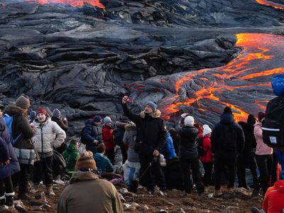 Since mid-March, more than 30,000 tourists have visited the eruption site, which is just 20 miles from Iceland’s capital, Reykyavík. 