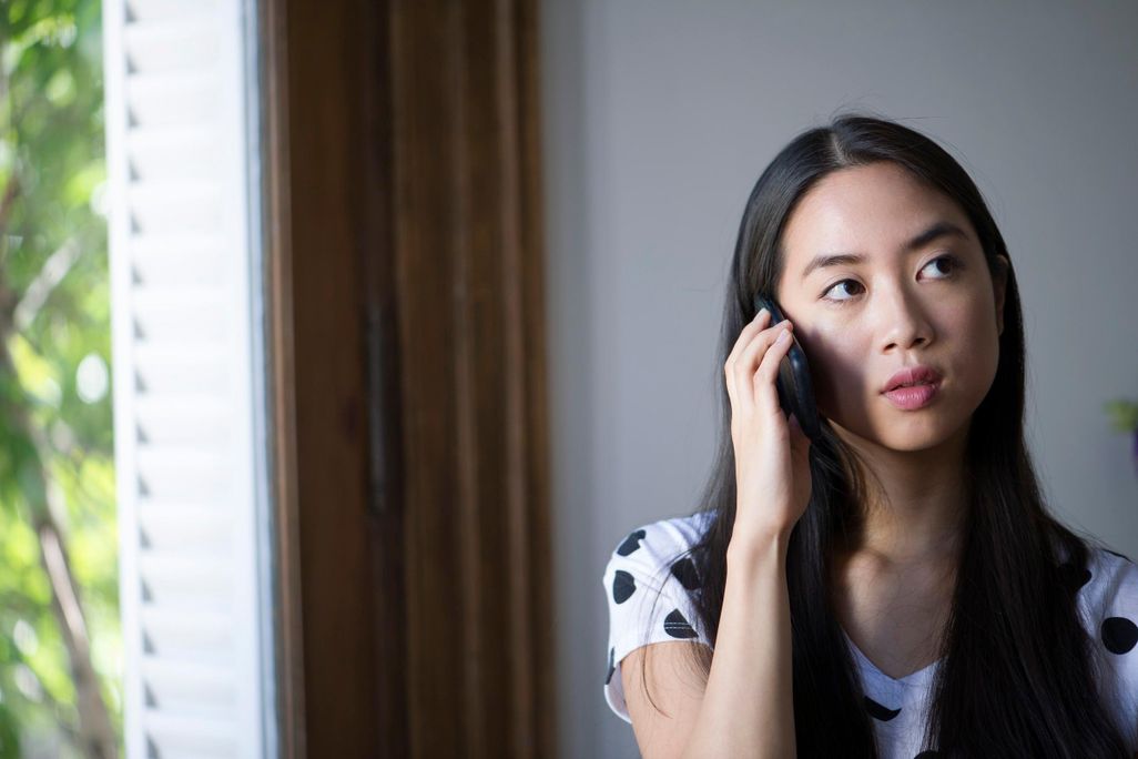 Woman on phone