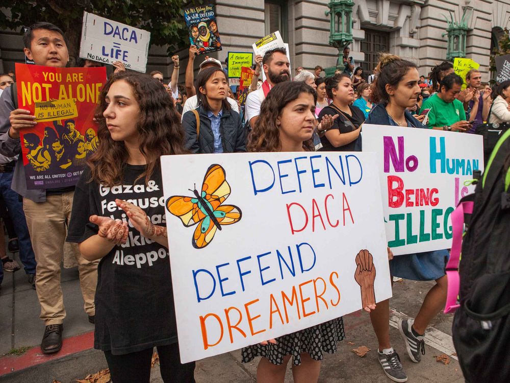 Protesters, San Francisco rally, 2017