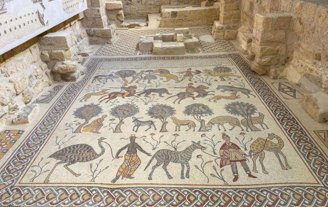 Mosaic at the Byzantine church at Mt. Nebo