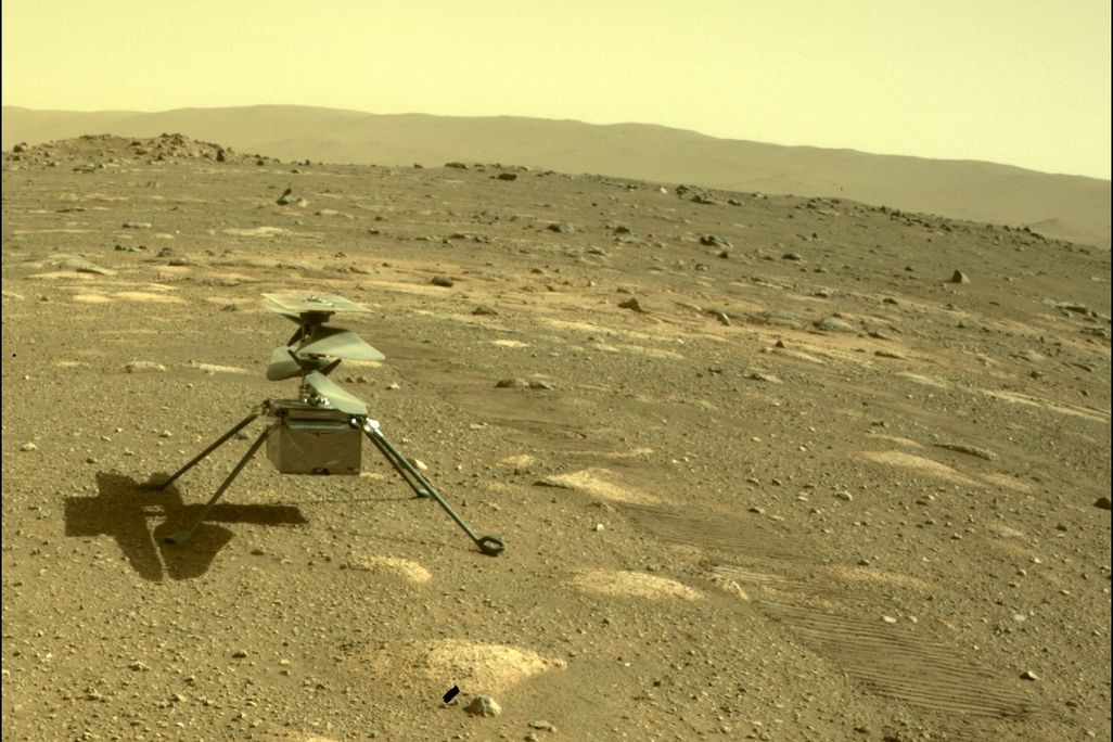 An image of the Ingenuity Mars Helicopter 