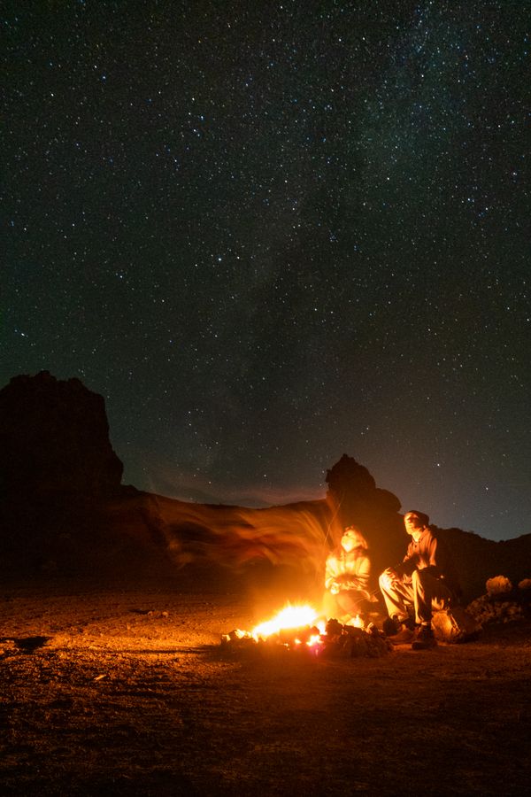 Camping inside the Trona Pinnacles thumbnail