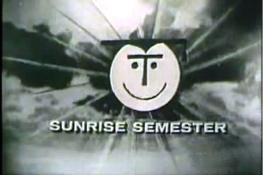 Sunrise Semester sunsmile logo circa 1958