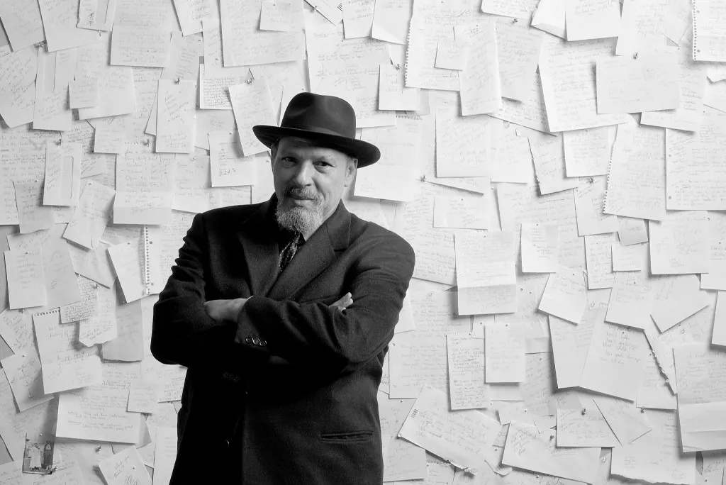 August Wilson with arms folded