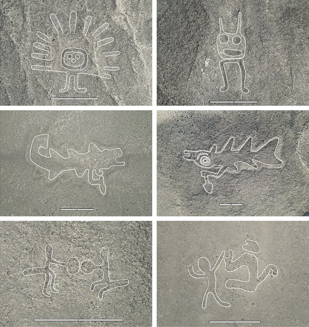 Six of the newly discovered drawings