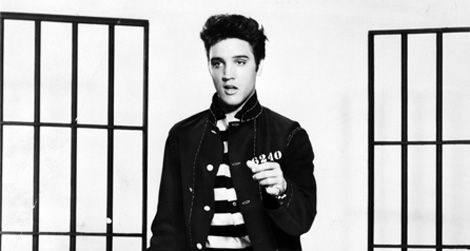 The King himself, promoting “Jailhouse Rock”