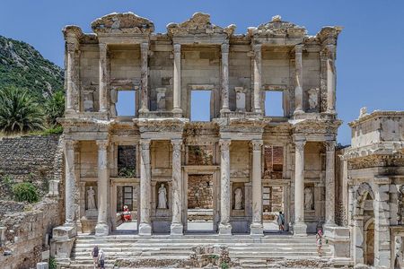 The Library of Celsus at Ephesus, an ancient Greek colony in southwestern Turkey.
