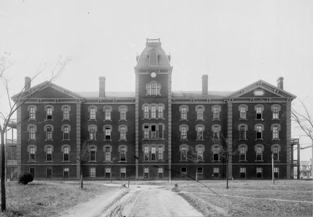 Shaw Hall, a building at the historically Black university that Buss helped establish