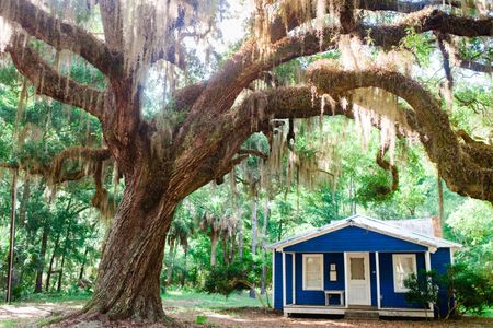 A restored oyster cottage, the Frances Jones House on Daufuskie Island is available as a vacation rental.