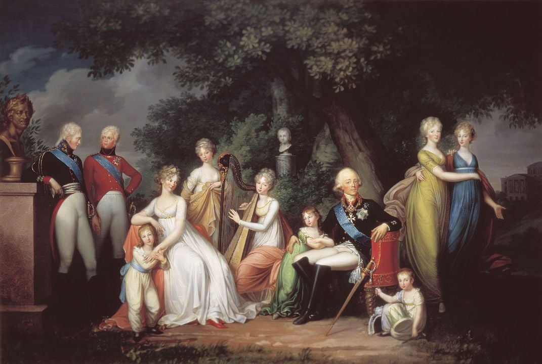 A portrait of Paul I and his family