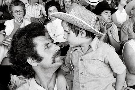 On their first July 4 in America, Andrej (left) and Alec took in the horse races at the Gillespie County Fair.