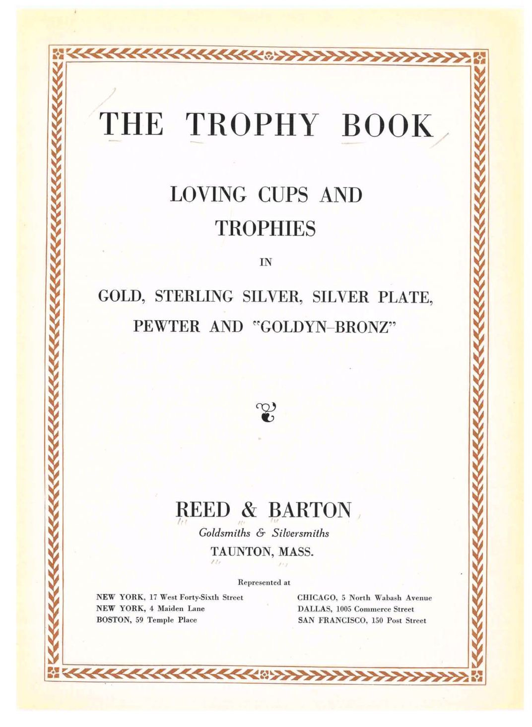 Title page of The Trophy Book