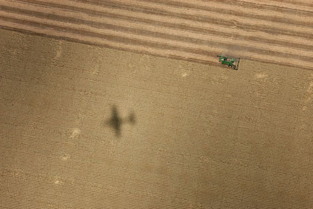 Shadows and reflections from a B-25.