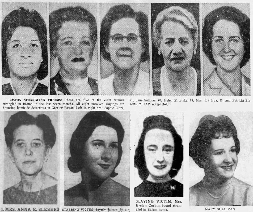 Nine of the Boston Strangler's suspected victims