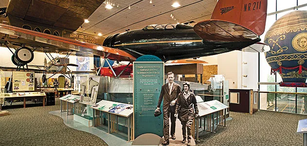 In the Museum’s newly renovated Pioneers of Flight Gallery.