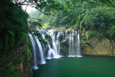 Shifen Waterfall in Pingsi Township, Taiwan.
