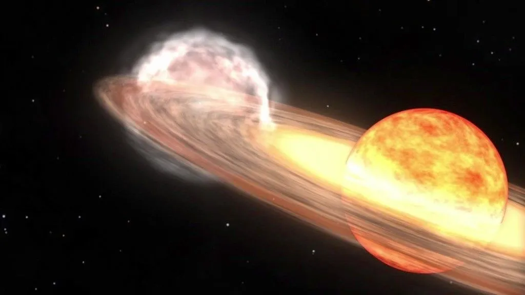an illustration of a nova explosion