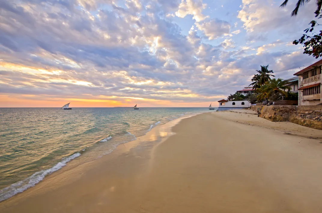 Beautiful beach on Zanzibar