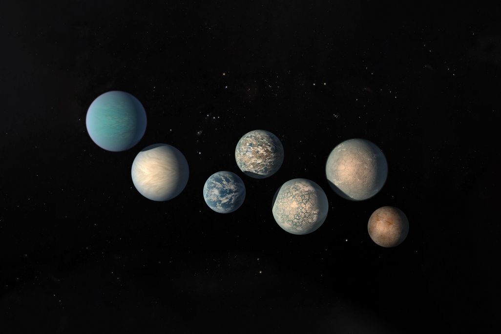  image of 7 planets