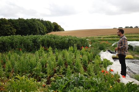 Christian Puglisi, restaurateur, standing on his Farm of Ideas in Abbetved, Denmark on July 28, 2016.