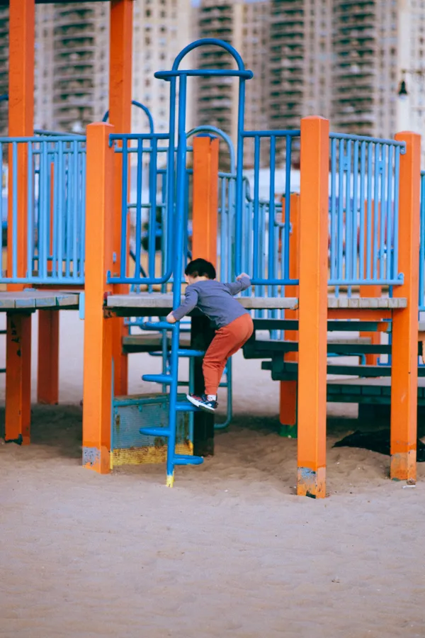 Climbing Child at Playground thumbnail
