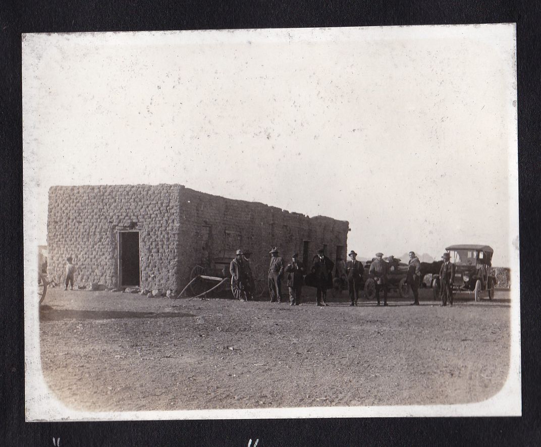View of a building in Palomas, Chihuahua, Mexico, on January 25, 1921