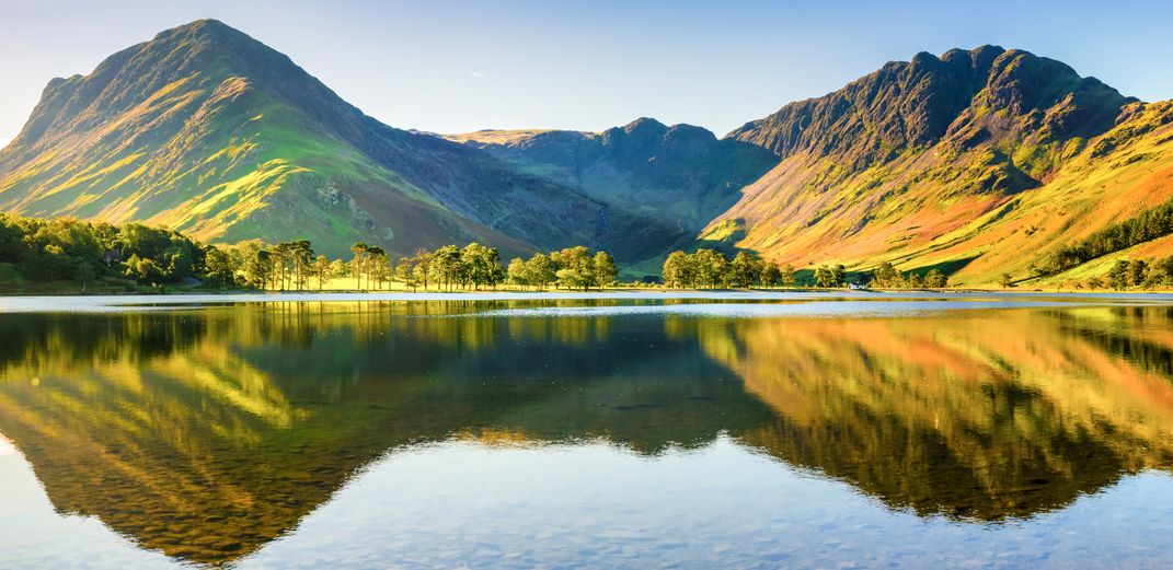 Panoramic view of Buttermere Lake