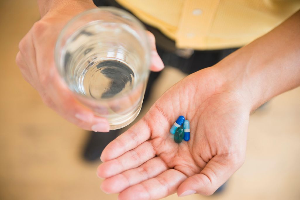 pills in hand
