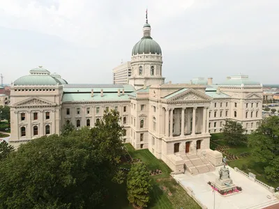 The Indiana Statehouse, opened in 1888 and built&mdash;of course&mdash;with Indiana limestone.