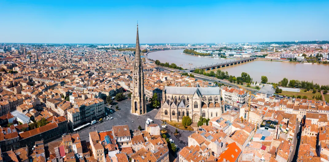 City of Bordeaux on the Garonne River