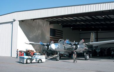 Jackson and his technicians recently refurbished a civilian transport that had been converted from a Douglas A-26 Invader.