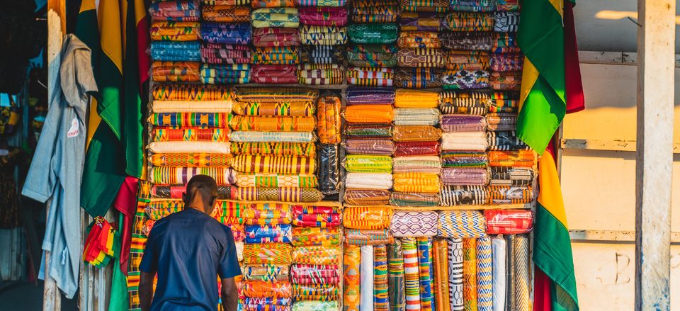  Textile market, Ghana 