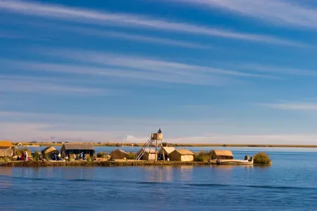 These islands in Peru are made by villagers, who form the "land" beneath their houses out of reeds.