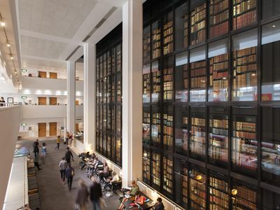 Interior of the British Library in London