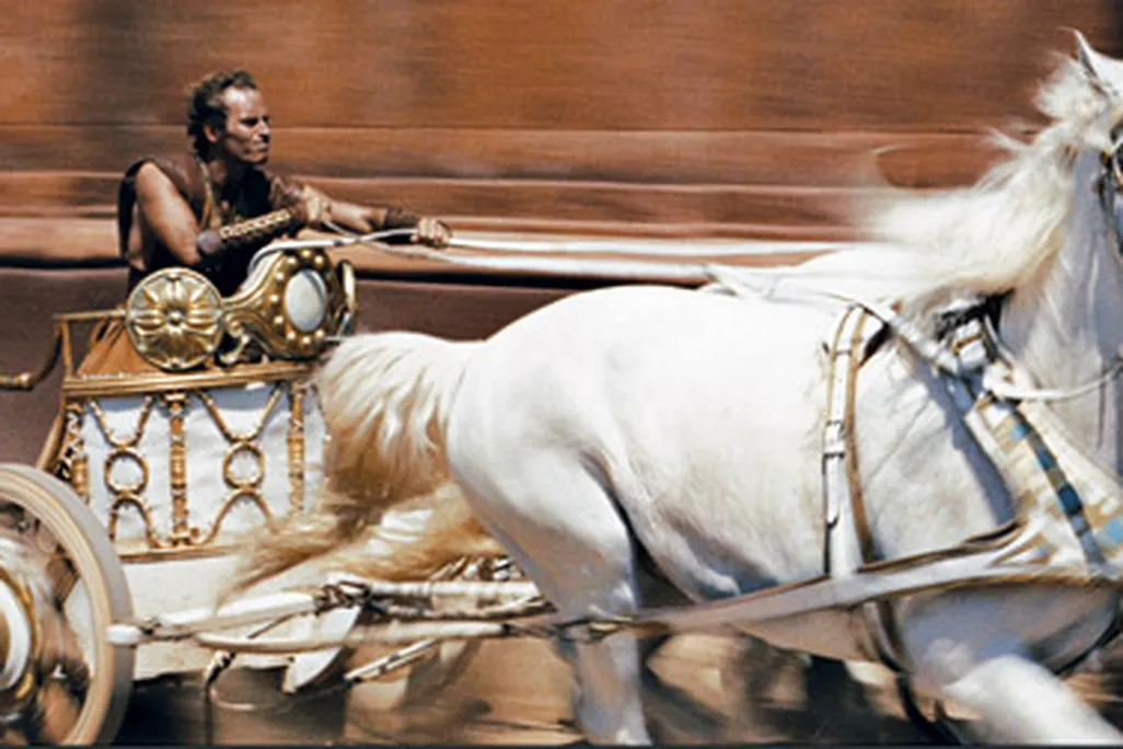 The famous chariot race form Ben-Hur before and after the restoration.
