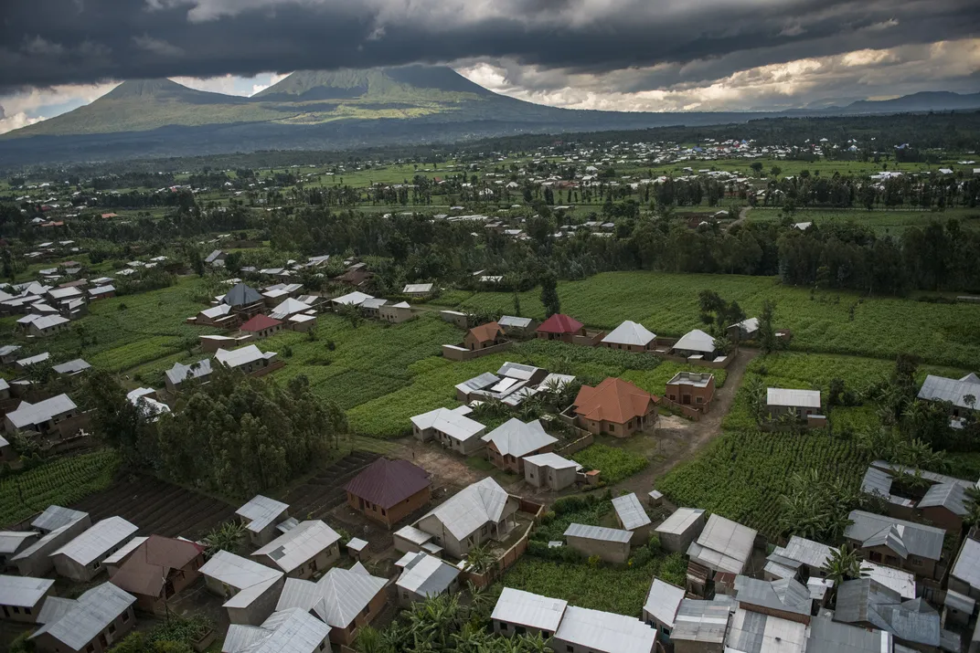 Village on the edge of Volcanoes National Park in Rwanda