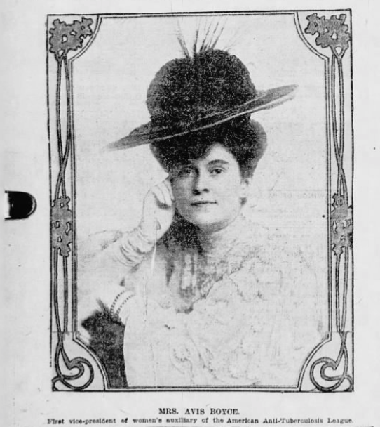 1907 newspaper photograph of Avis Boyce