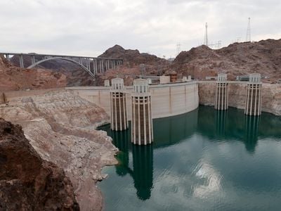 Lake Mead generates electricity and supplies water to 25 million people in Western United States.