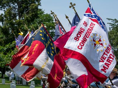 Confederate Memorial Day exercises at the Confederate Memorial in Arlington National Cemetery in Arlington County, Virginia.