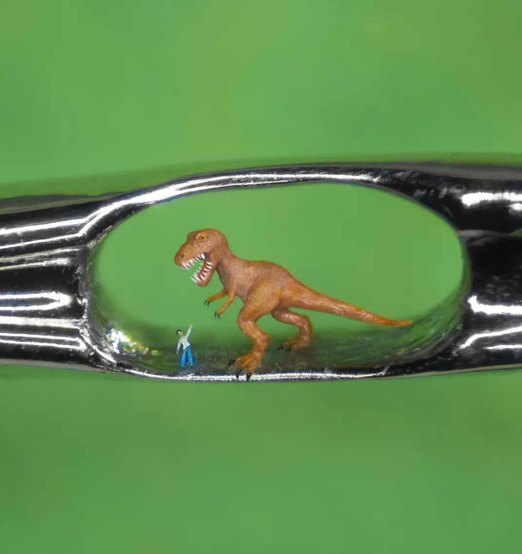 T. rex in the head of a needle