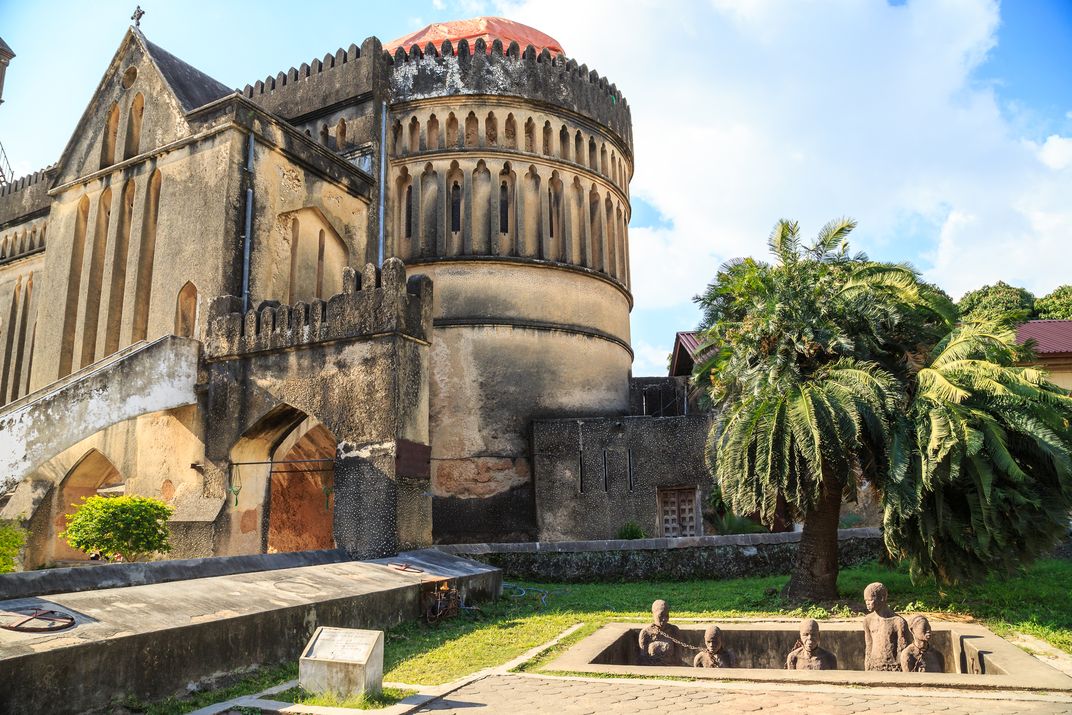 Cathedral and slave memorial in Zanzibar's Stone Town