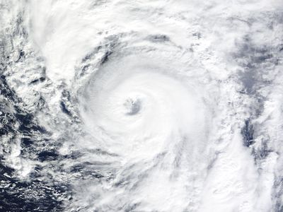 Hurricane Alex as seen by NASA satellite on January 14, 2016
