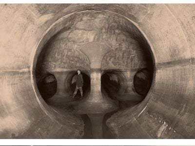 Construction of interceptor sewers in the 1920s—New Jersey, U.S. The main interceptor is 22 miles long and connects to 18 miles of branch sewers.