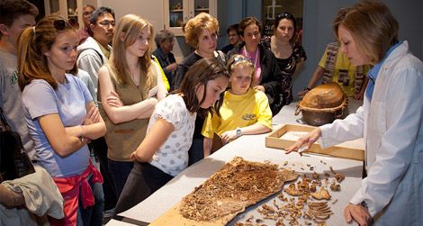 Visitors participating in the "Forensic Friday"